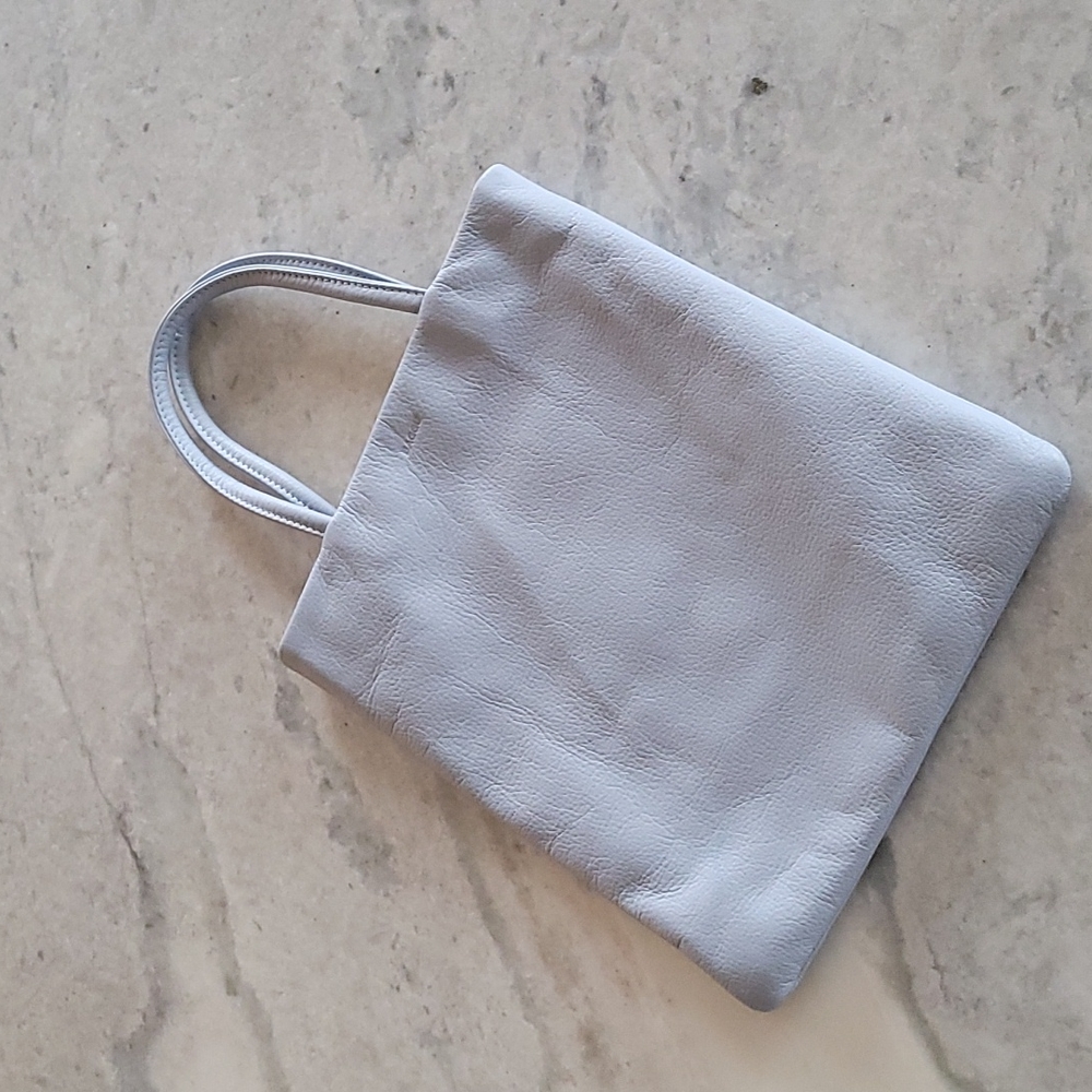 Baggu light blue leather bag, only used once!